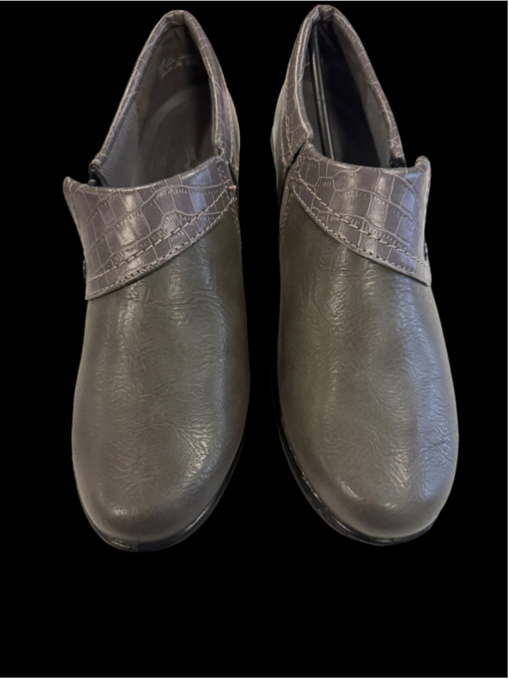 Women's Easy Street Ankle Booties Grey 9.5M